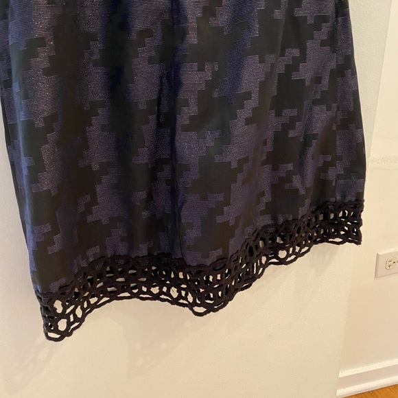 Anna Sui Black/Purple Dress Size 7 - Picture 6 of 8